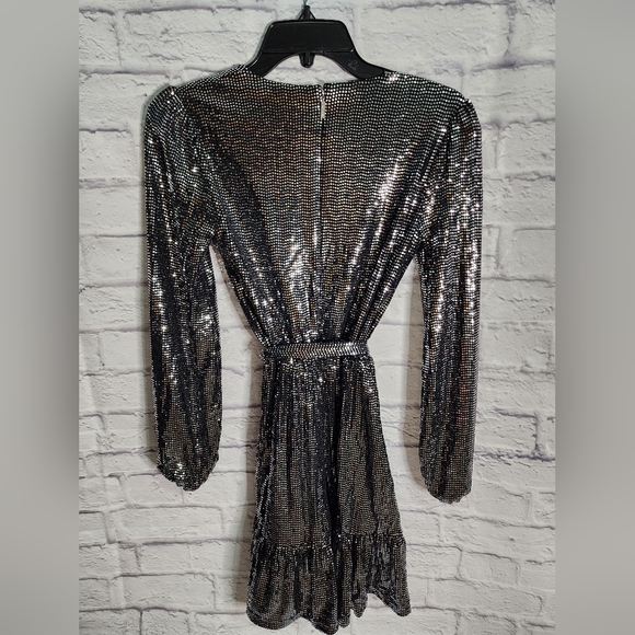 MICHAEL KORS Mirror Dot Matte-Jersey Crossover Dress Size XXS - Picture 7 of 7